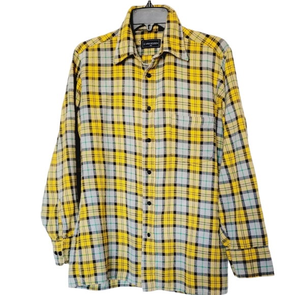 90s Vintage Van Heusen Winterweights Yarn Dyed Flannel - Picture 7 of 7